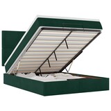 thumbnail of vidaXL Ottoman-Bett mit Matratzen & LEDs Dunkelgrün 140x190 cm Samt
