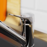 thumbnail of Küchenarmatur VERONA mit Geschirrbrause, Niederdruck Armatur Küche, 360° schwenkbarer Wasserhahn Küche in Chrom