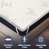 thumbnail of The White Stone Topper 100 x 200 cm | Correttore Materasso Ergonomico | Imbottitura in Ovatta Soft | Altezza 5 cm | Tessuto Traspirante e Antiacaro