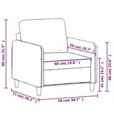 thumbnail of vidaXL Sessel Schwarz 60 cm Stoff