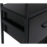 thumbnail of Regal HWC-P11, Regalschrank Bücherregal Standregal, Schubladen Industrial MDF Metall Melamin 150x81x33cm ~ schwarz