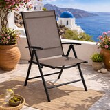 thumbnail of Hochlehner Klappstuhl Gartenstuhl Textilen Anthrazit Schokobraun 7 Pos