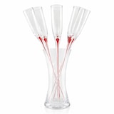 thumbnail of Flûtes pied rouge avec support - lot de 6