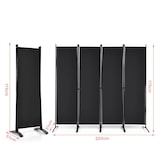 thumbnail of COSTWAY Tabique divisorio, 220 x 173 cm, biombo plegable, biombo de privacidad, 4 piezas, negro