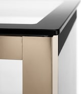 thumbnail of Romux® Kühlvitrine für Konditorei Quadratisch Standgerät 2 Böden Schwarz 640 Liter Umluftkühlung | Kühlvitrine Gerade Glasscheiben