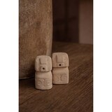 thumbnail of Bazar Bizar Ensemble salière poivrière en grès 4x5x7 cm naturel - Lot de 4