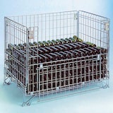 thumbnail of Gitterbox-Faltbehälter, glanzverzinkt, LxBxH 1280 x 820 x 950 mm, Maschenweite 120 x 60 mm