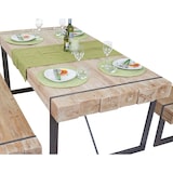 thumbnail of Esszimmertisch HWC-A15, Esstisch Tisch, Tanne Holz rustikal massiv MVG-zertifiziert ~ naturfarben 80x160x90cm