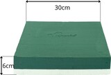 thumbnail of Nass Steckschaum Eckig 30x6cm auf Hartschaumunterlage Frischblumen Schnittblumen Blumen Steckmasse Steckschwamm Blumensteckschaum Floristik Grün