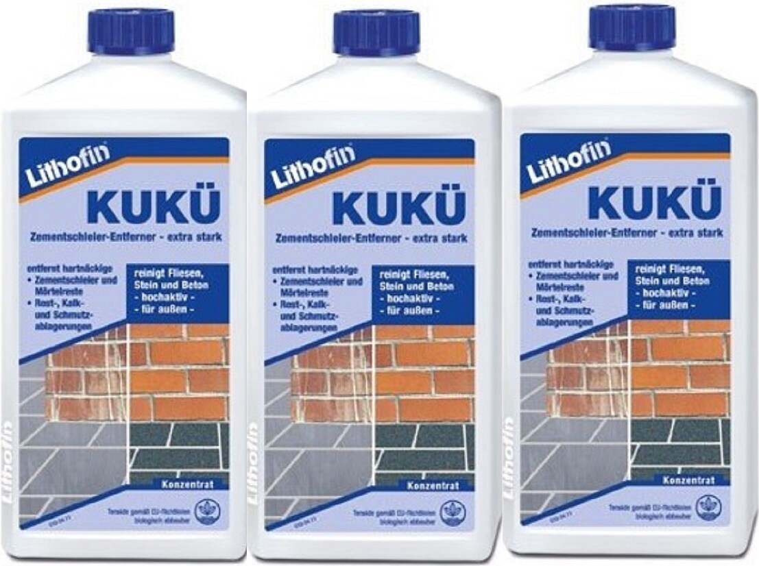 Lithofin KUKÜ Zementschleierentferner 3 x 1 Liter