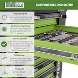 thumbnail of Werkstattwagen Premium plus bestückt 254tlg. 7 Schubladen Chrom Vanadium Werkzeug  abschließbar grün