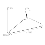 thumbnail of Relaxdays Drahtbügel, 48er Set, dünn, für Blusen, Shirts, mit Hosensteg, platzsparende Metall Kleiderbügel, schwarz