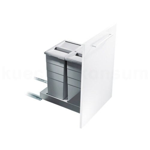 Hailo Abfallsammler 3616401 TB Slide Bottom-Mount 2x 29 Liter