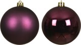 thumbnail of 4 Weihnachtskugeln 10cm Kunststoff klassisch & bruchsicher Christbaumkugeln Weihnachtsbaumkugeln Christbaumschmuck Weihnachtsbaumschmuck Dunkel Mauve