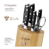 thumbnail of 3 Claveles Toledo - Cuchillo Cocinero Profesional 20 cm Acero Inoxidable