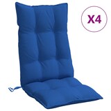 thumbnail of vidaXL Stoelkussens 4 st hoge rug oxford stof koningsblauw