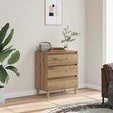 thumbnail of vidaXL Dressoir 60x35x70 cm bewerkt hout artisanaal eikenkleur