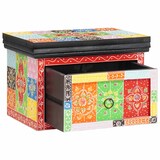 thumbnail of vidaXL Nachttisch 2 pcs Mehrfarbig 40 x 30 x 28 cm Massivholz Mango