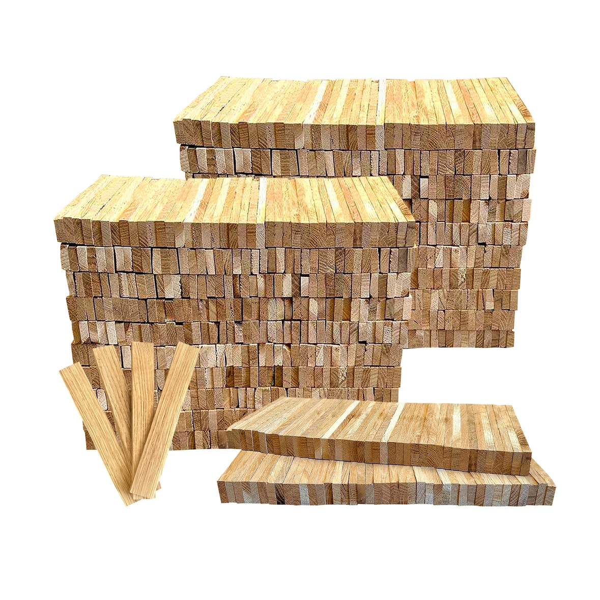 PINI 20 kg Brennholz Anzünder aus Eichenholz Anmachholz für Kamin Grill Lagerfeuer Feuerschale