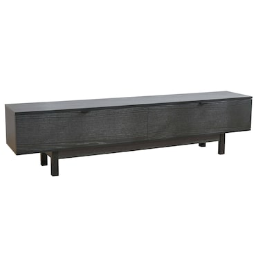 Mueble de TV rectangular con 2 puertas, L160 cm, color negro | Makro