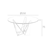 thumbnail of Angel Cerdá  Mesa de jantar com tampo de vidro temperado circular fixo  1045.01