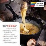 thumbnail of Victoria Tiefe Gusseisenpfanne Emaillierte Induction 20cm, Cast Iron Skillet ohne PTFE, VIC-37819, Schwarz
