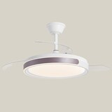 thumbnail of Ventilador retráctil ZENDAL blanco - burdeos LED 68W Ø50cm 3 palas.