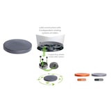 thumbnail of Prosperplast - Mobile Plattform für Pflanzen mit vier Rollen, rund, 29,2 x 29,2 x 4 cm in Anthrazit