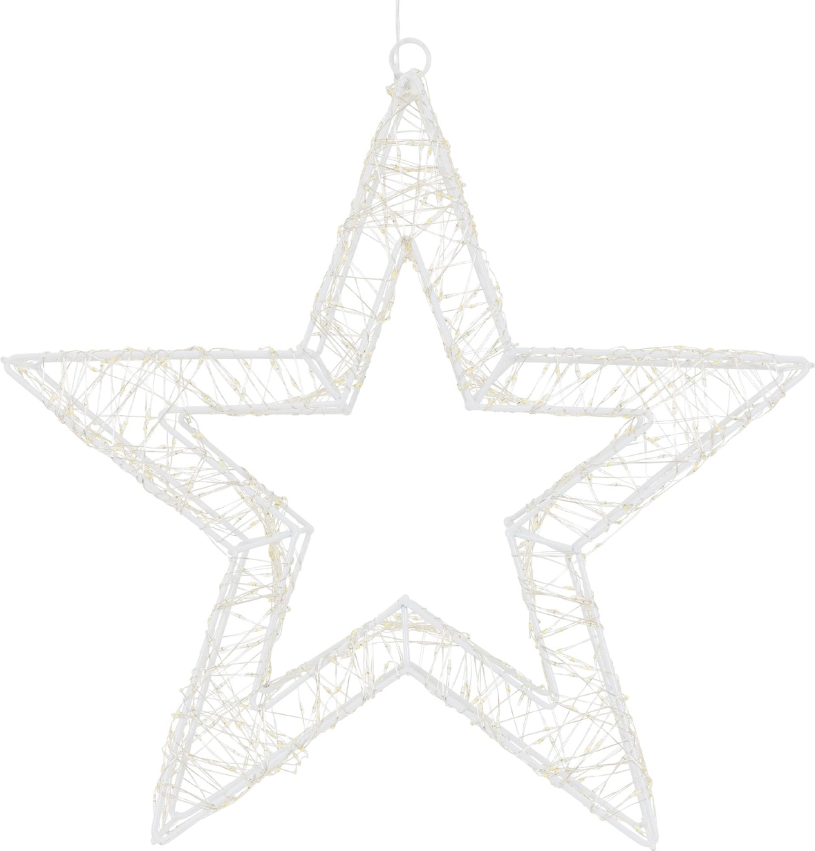 ECD Germany LED Weihnachtsstern 38 cm, 960 warmweiße LEDs, Timer, IP44 wasserdicht, Metall Leuchtstern zum Aufhängen, Weihnachtsdeko Innen/Außen