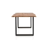 thumbnail of SalesFever Esstisch 140x80 cm | Baumkante 3,5 cm | massiv Akazie Natur mit U-Gestell Schwarz
