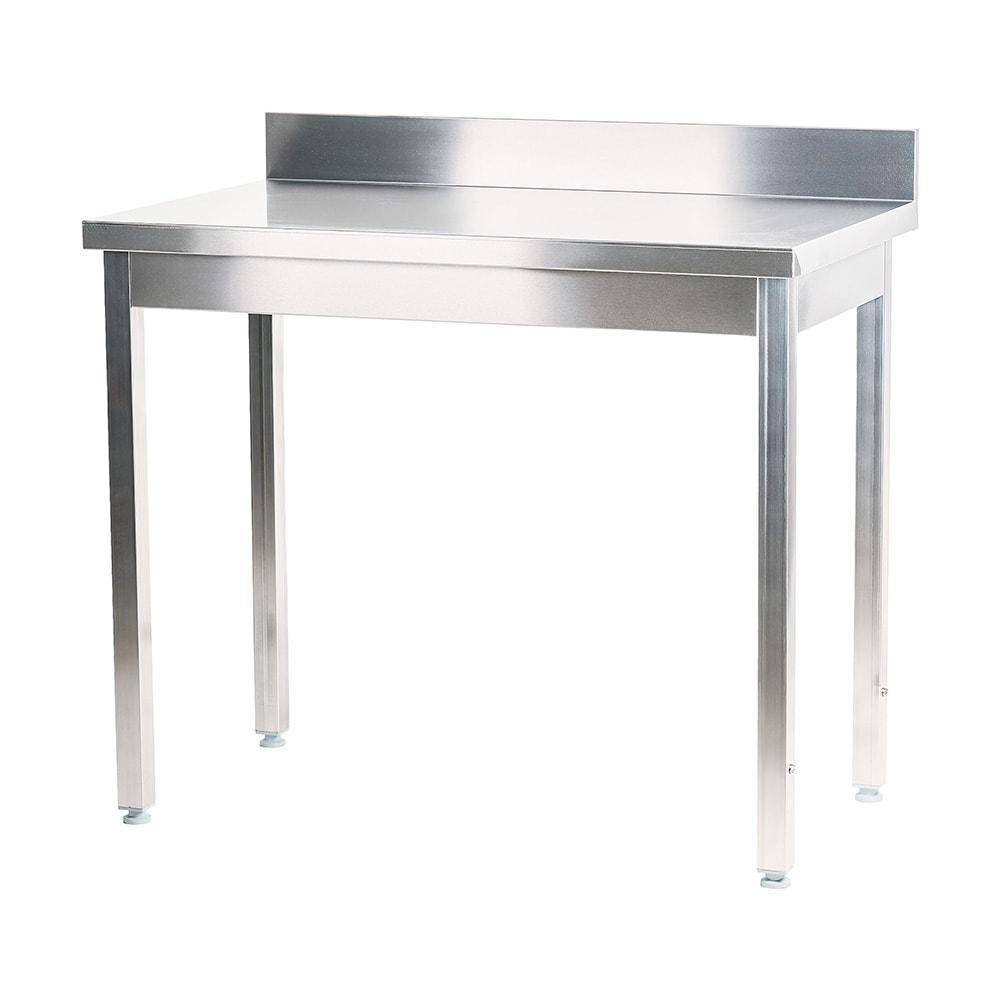 Romux® Table en Acier Inoxydable pour Restauration Murale sans Étagère 800x700x850 mm | Table de Travail en Inox Résistante à la Corrosion