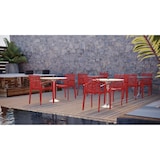 thumbnail of METRO PROFESSIONAL Stapelstoel met armleuning voor buiten Maurage, kunststof, rood