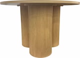 thumbnail of Moderner runder Esstisch 120 cm heller Holzeffekt