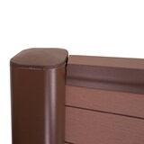 thumbnail of Abschluss-Set für WPC-Sichtschutz Sarthe, Abschlussprofil Windschutz, Alu-Pfosten ~ 180cm, braun