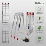 thumbnail of TRUTZHOLM 1 x Auffahrrampe klappbar 180 cm Traglast 340 kg Alu grau Riffelstab Verladerampe