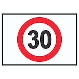 thumbnail of Tempo 30 km/h Geschwindigkeitsbegrenzung Schild Symbol A3 (297x420mm)