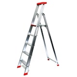 thumbnail of Stehleiter 5 Stufen Profi 203x58x16cm Alu SZAGATO 5 Stufen Leiter Alu Stehleiter 5-stufig Bockleiter 5 Stufen Haushaltsleiter 5 Stufen Alu-Stehleiter