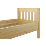 thumbnail of Hohes Holzbett 90x200 Kiefer natur Seniorenbett Einzelbett Zubehör wählbar V-60.55-09 Federholzrahmen und Matratze inkl.