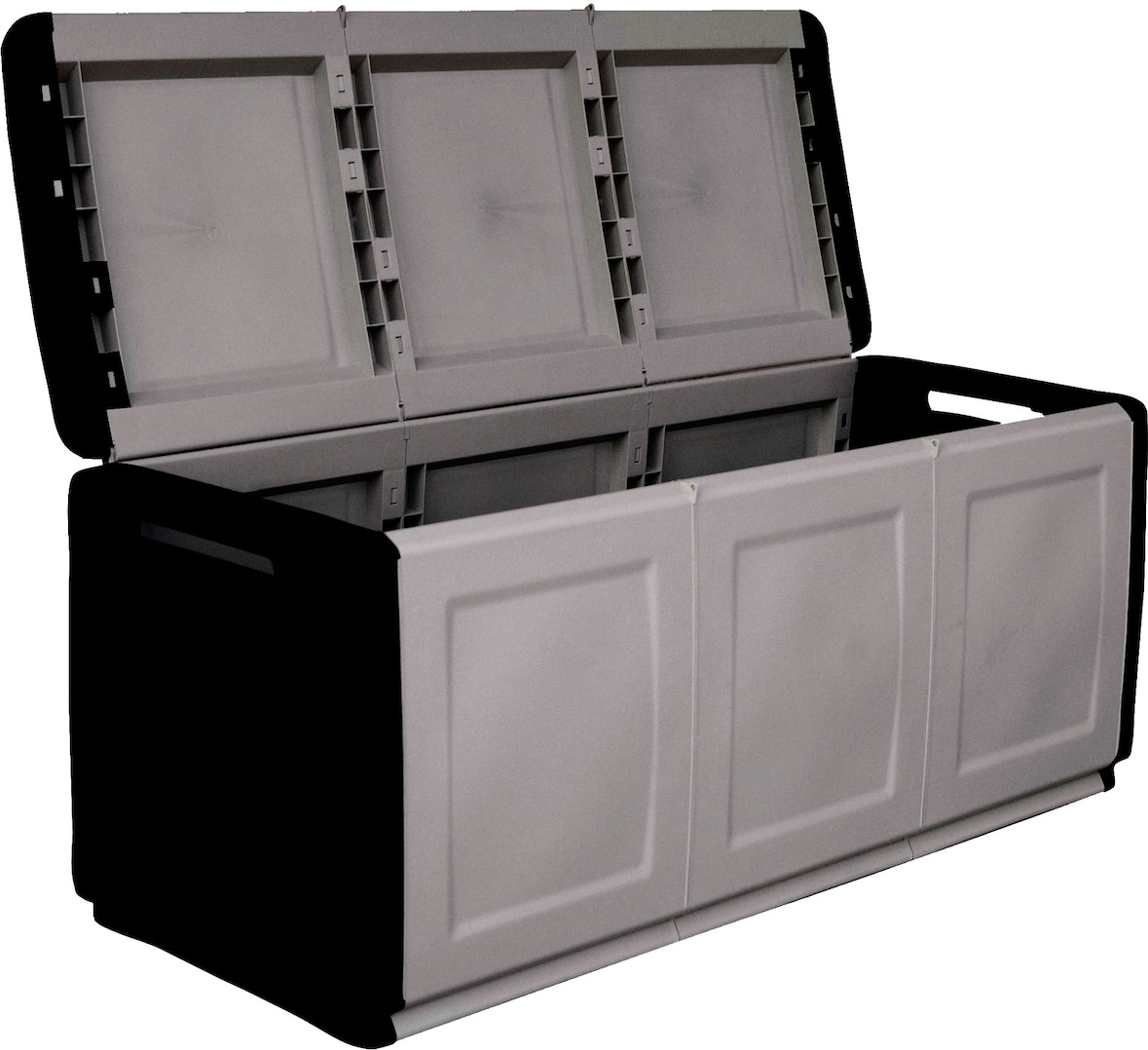 ArtPlast - Baule in polipropilene 330L in colore grigio scuro 138x53x57 cm - Collezione CUBE