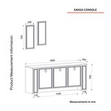 thumbnail of Sideboard Sansa mit 2er Spiegel Set Weiß Walnuss