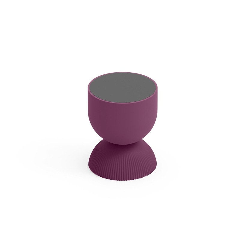 Tavolino Illo Ametista in polietilene multifunzione con piano Antracite  h45cm - Indoor/Outdoor design LCM Marin Studio