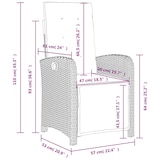 thumbnail of vidaXL Tuinstoelen 2 st verstelbaar voetensteun poly rattan lichtgrijs