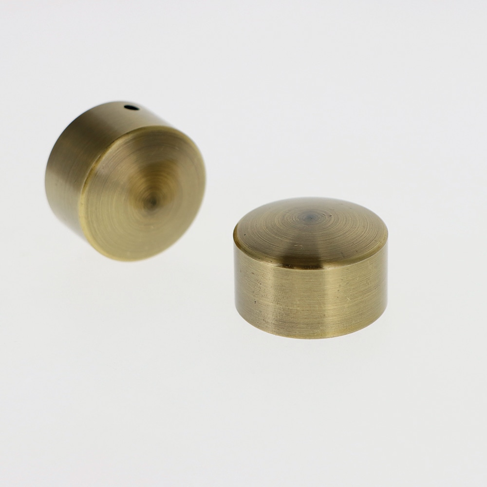 Lot de 2 Embouts Capuchon pour tringles à rideaux de Diam. 28mm en Bronze - Boulet