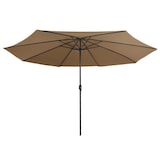 thumbnail of vidaXL Parasol met metalen paal 390 cm taupe