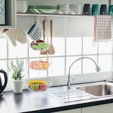 thumbnail of Relaxdays Obstkorb hängend, H x D: 73 x 28 cm, 3 Etagen, Stahl, runder Hängekorb für Obst & Gemüse, Obstschale, weiß