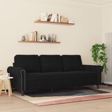thumbnail of vidaXL 3-Sitzer-Sofa Schwarz 180 cm Samt