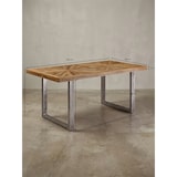 thumbnail of Rustikaler Mangoholz Esszimmertisch, Metallbeine, stabil, pflegeleicht. 200x100x76 cm | Kadima Design