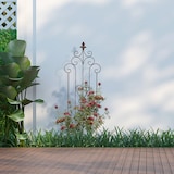 thumbnail of Relaxdays Rankgitter, Metall, Vintage, HxB: 116 x 35 cm, Rankhilfe Kletterpflanzen, zum Stecken, Rankspalier, braun