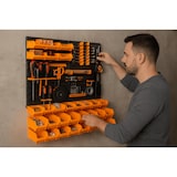 thumbnail of Gereedschapshouderpaneel 66 x 78 x 1,7 cm 4 geperforeerde panelen 15 kleine - 12 grote bakken 38 haken INTEC wandplank