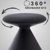 thumbnail of Bisley Fungus Hocker ergonomisch gepolstert in grün, Sitzhocker rund für Büro, Lounge & Empfang - Bürohocker mit Sitz drehbar, Schreibtischhocker,